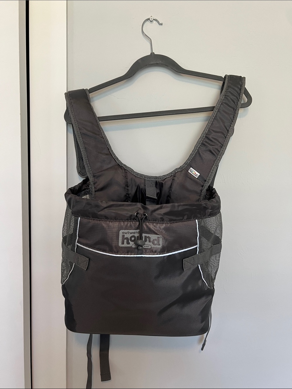Outward Hound Black Pet Backpack Carrier with Mesh Panels. Small up to 10lbs